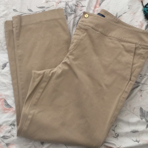 Chaps brand khaki colored business style pants - Picture 2 of 3